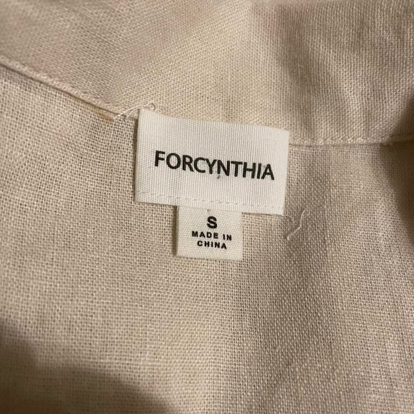 For Cynthia Cream Sleeveless Button-Down Dress - Picture 4 of 6